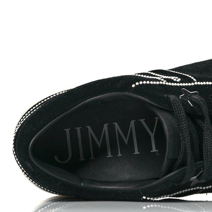 Jimmy Choo Suede Studded Hawaii Low Top Sneakers 41 Black 6 of 9