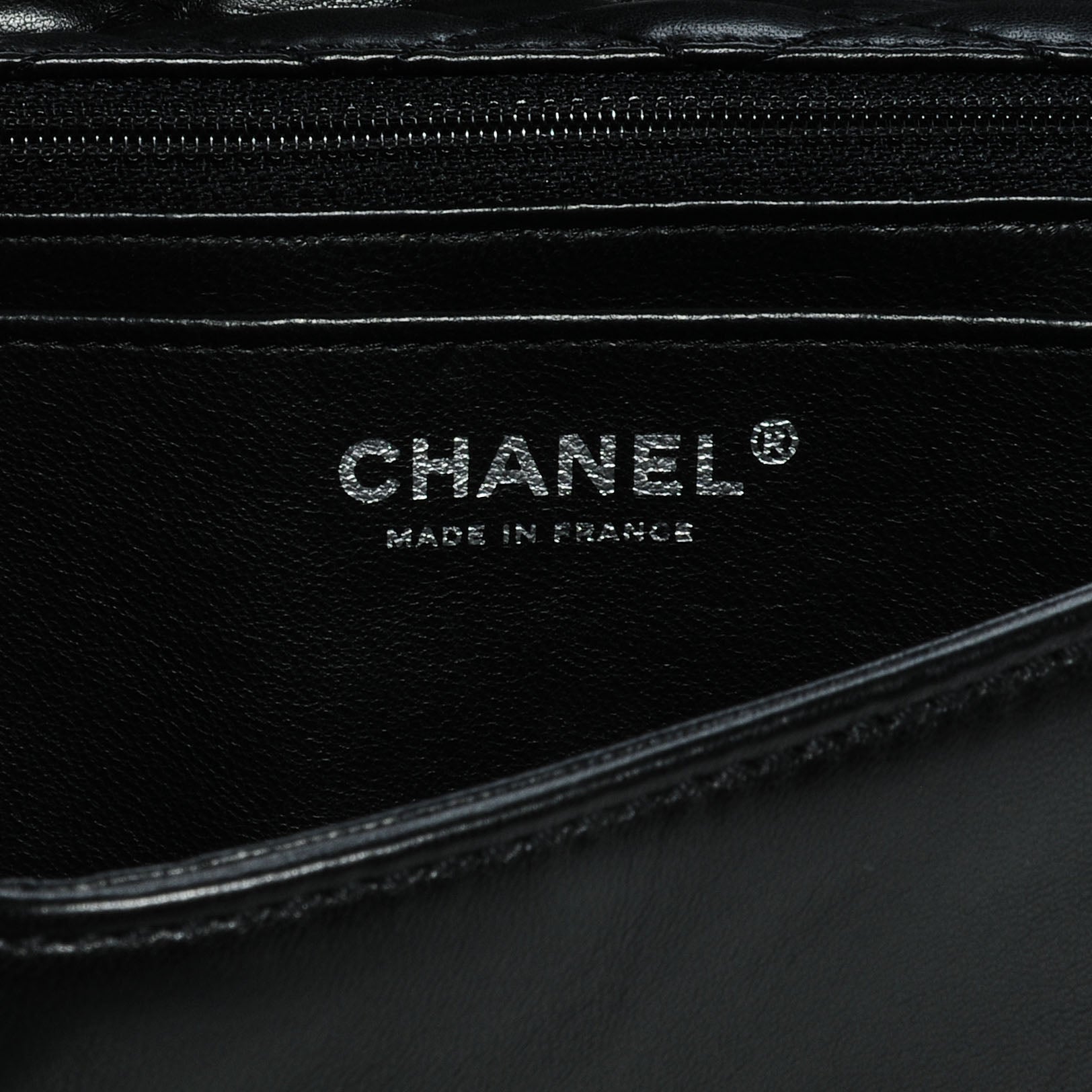 Chanel Lambskin Embroidered Camellia Follies Flap Black 6 of 9