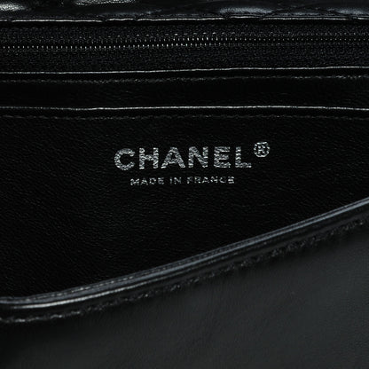 Chanel Lambskin Embroidered Camellia Follies Flap Black 6 of 9
