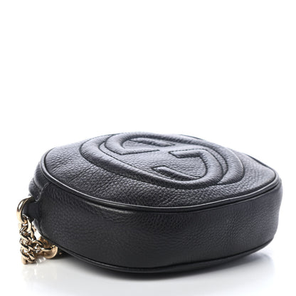Gucci Pebbled Calfskin Mini Soho Chain Bag Black 3 of 4