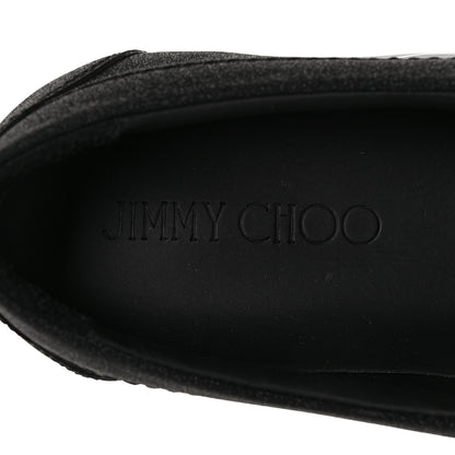 Jimmy Choo Fine Glitter Suede Mens Grove Sneakers 43.5 Black 7 of 7