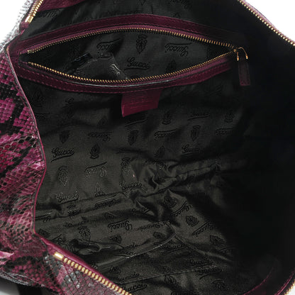 Gucci Python Large Hysteria Clutch Purple 5 of 8