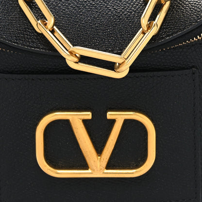 Valentino Garavani Grained Calfskin VSling Chain Belt Bag Black 7 of 10