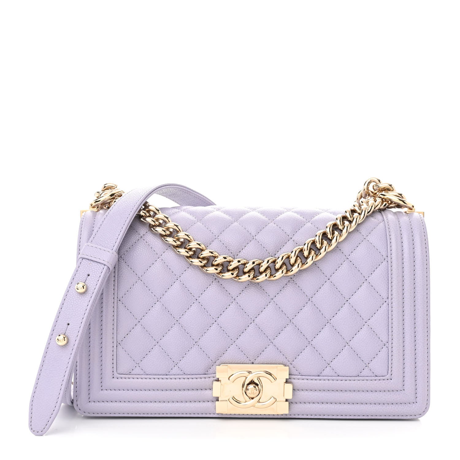 Chanel Caviar Quilted Medium Boy Flap Light Purple 1 of 11