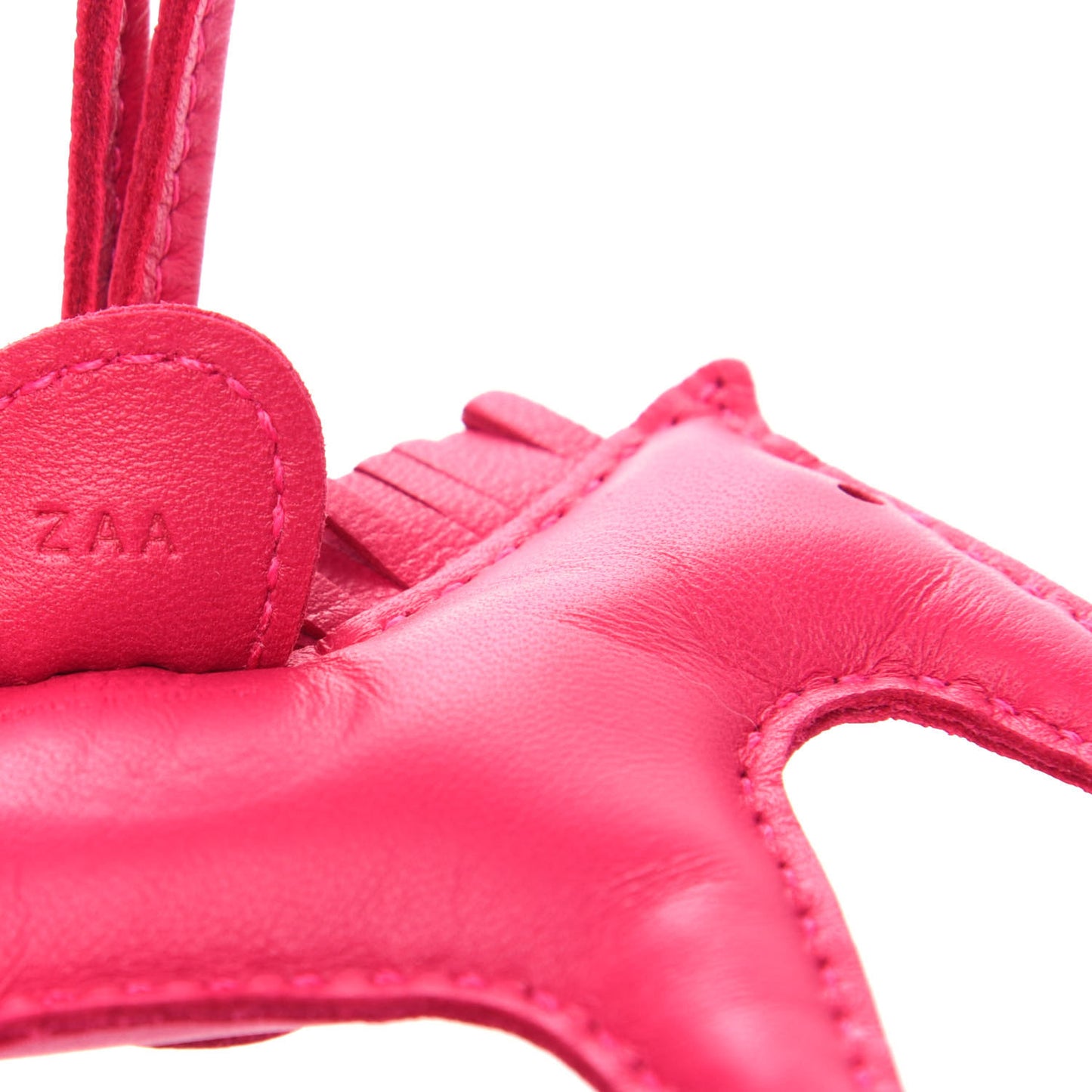Milo Lambskin Grigri Rodeo Horse Bag Charm PM Rose Mexico