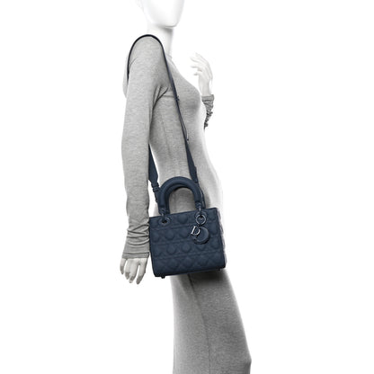 Christian Dior Ultra Matte Calfskin Cannage Small My ABCDior Lady Dior Dark Denim Blue 2 of 10
