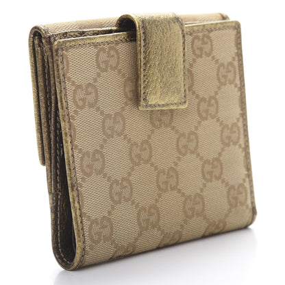 Gucci Monogram Princy Compact French Flap Wallet Gold 3 of 13