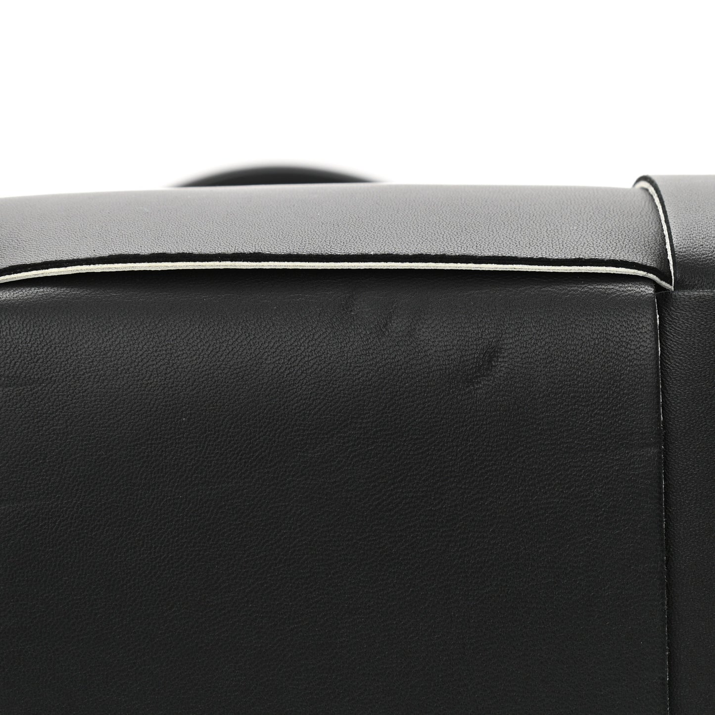 Nappa Maxi Intrecciato Arco Tote Black White
