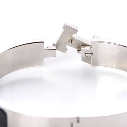Hermes Enamel Narrow Clic Clac H Bracelet GM Black 4 of 6
