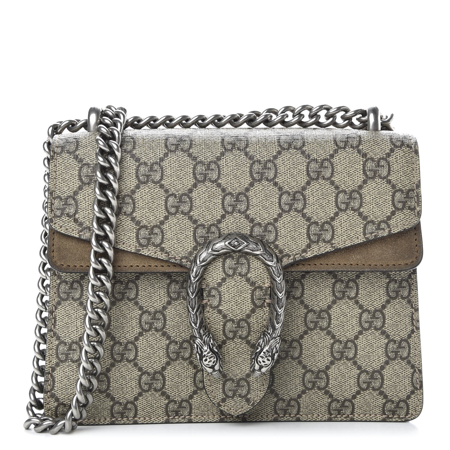 Gucci GG Supreme Monogram Mini Dionysus Shoulder Bag Taupe 1 of 9