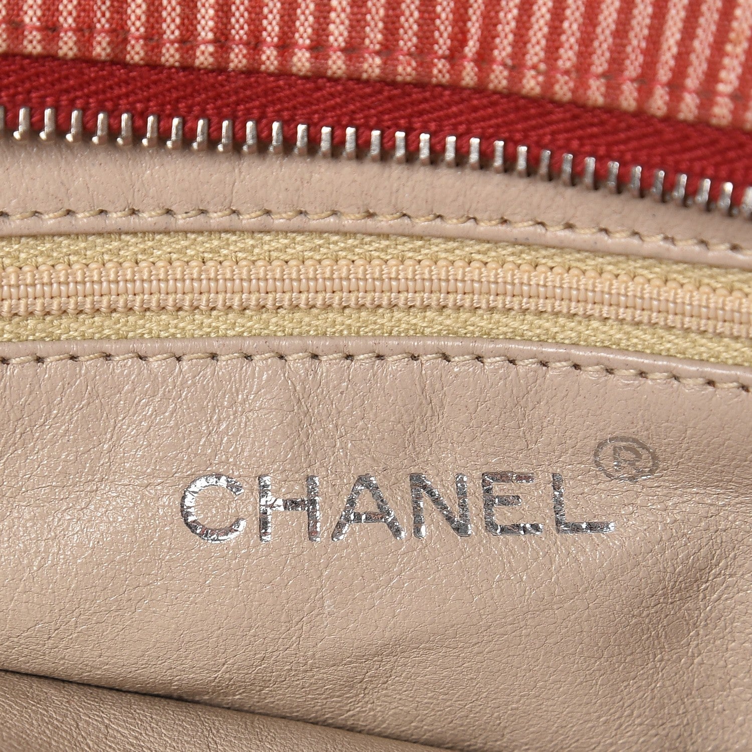 Chanel Toile Striped Quilted Mini Shoulder Bag Red 6 of 16