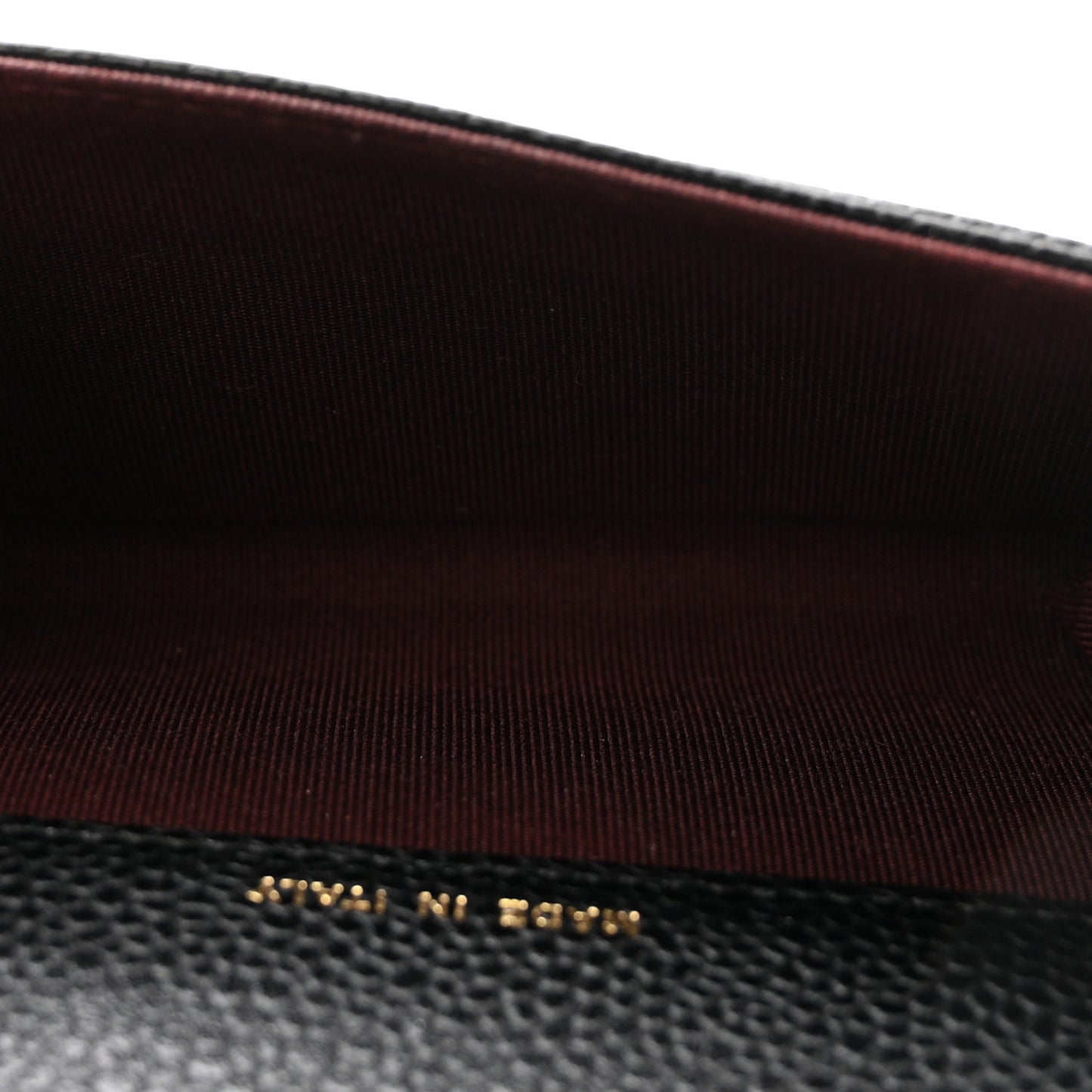 Caviar Quilted Flap Card Holder Black