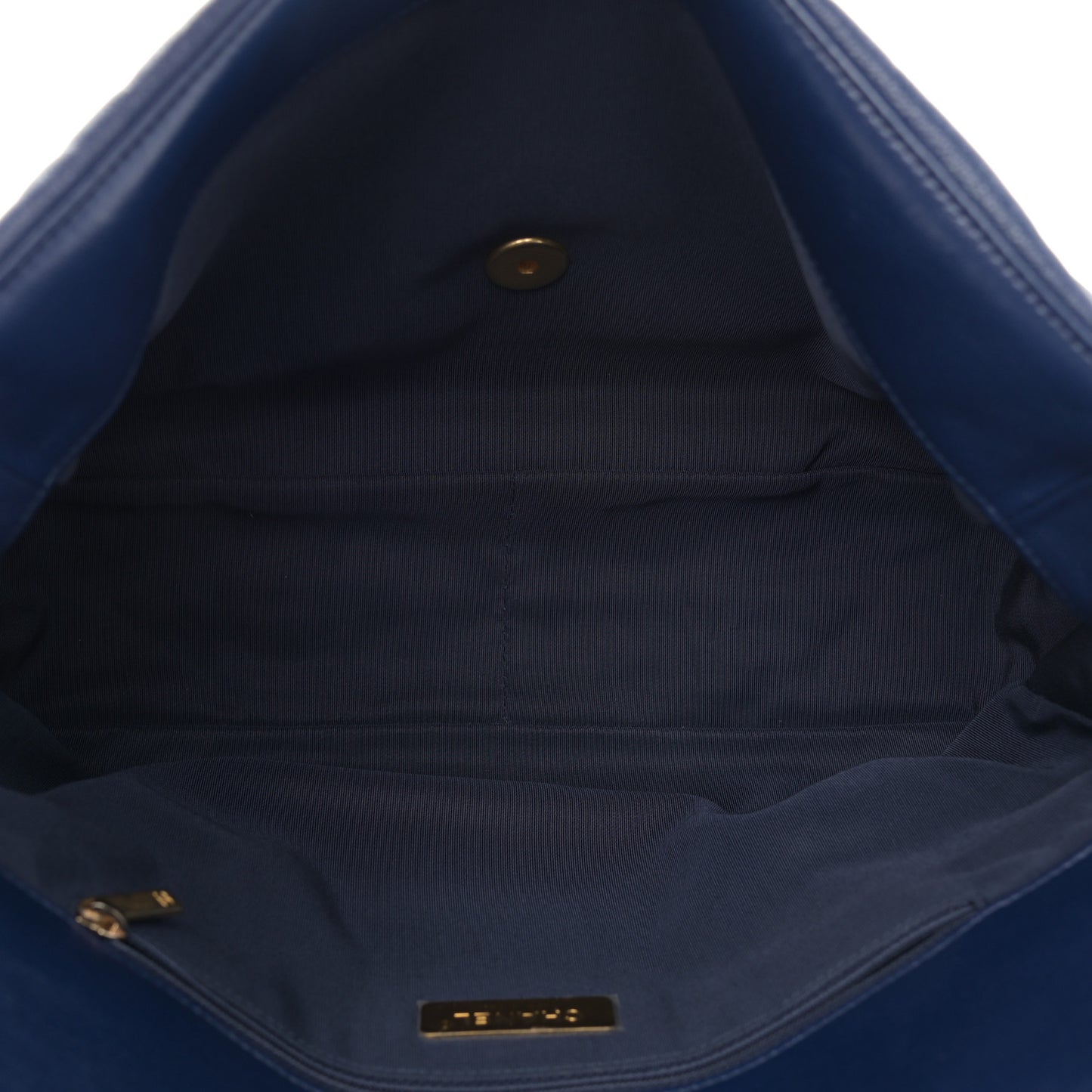 Goatskin Quilted Maxi Chanel 19 Flap Blue