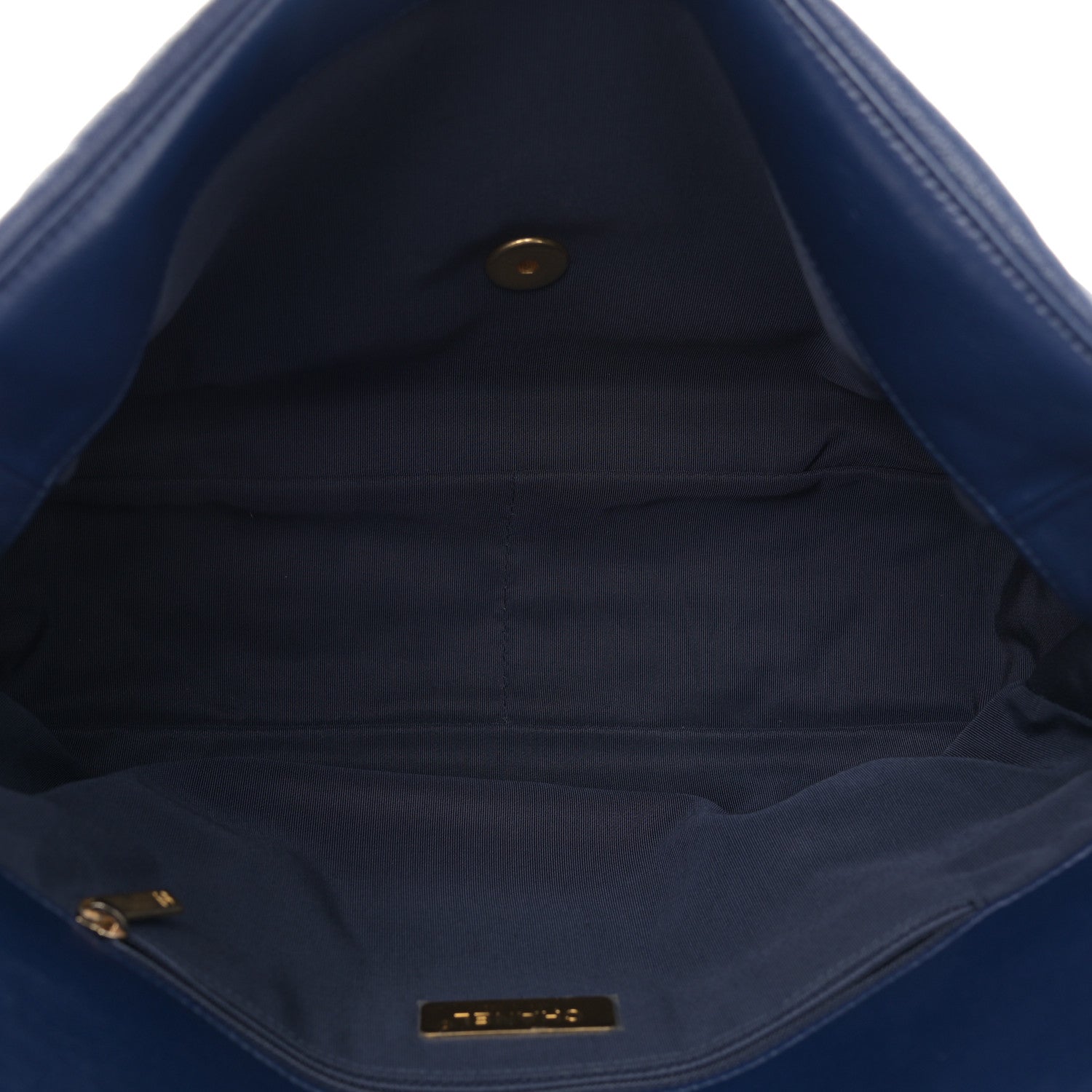 Chanel Goatskin Quilted Maxi Chanel 19 Flap Blue 7 of 10
