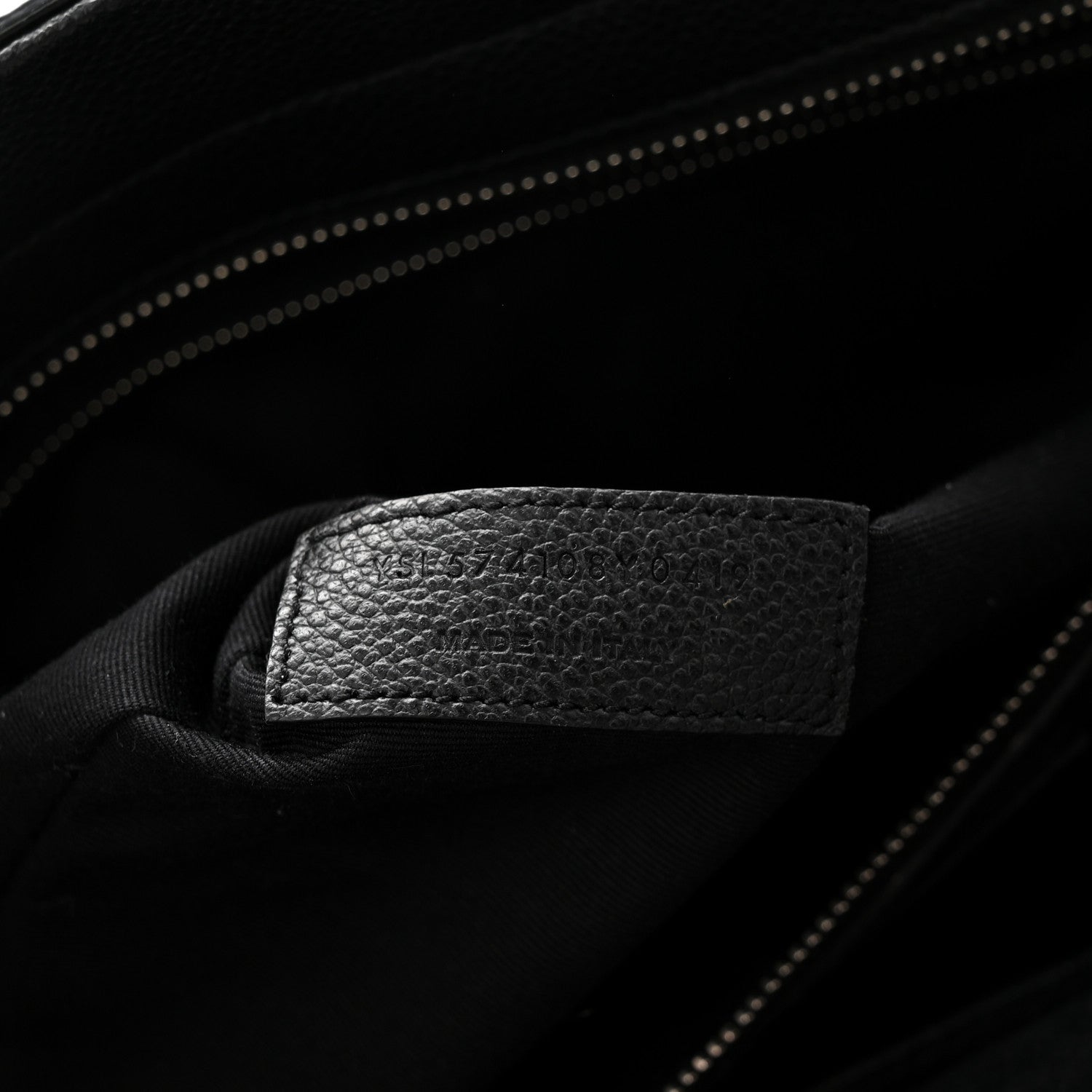 Saint Laurent Grained Calfskin Medium Cabas Rive Gauche Black 7 of 11