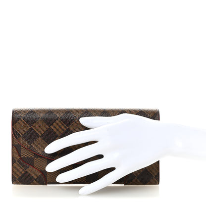 Louis Vuitton Damier Ebene Caissa Wallet Cherry 2 of 9