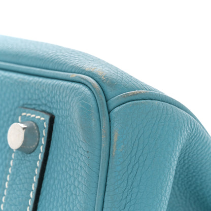 Hermes Taurillon Clemence Birkin 35 Blue Jean 19 of 20