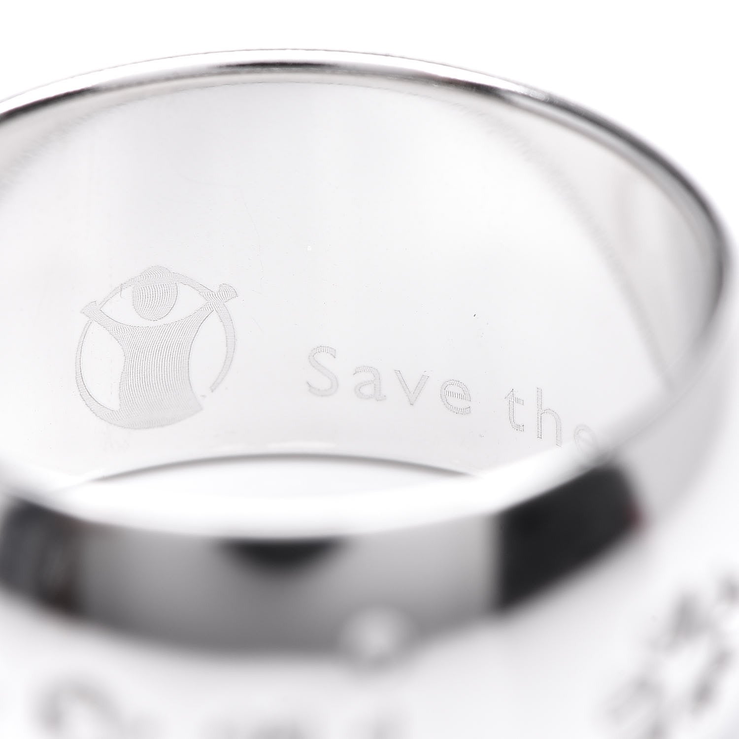 Bulgari Sterling Silver Save The Children Ring 54 7 5 of 6