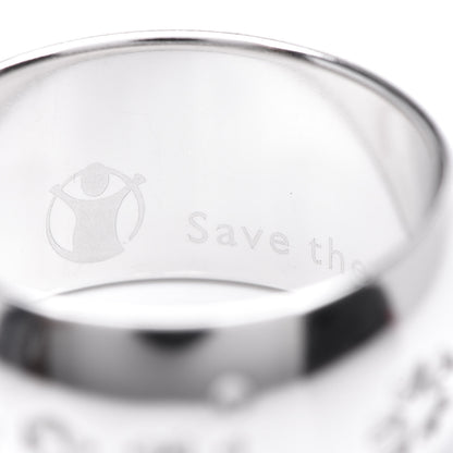 Bulgari Sterling Silver Save The Children Ring 54 7 5 of 6