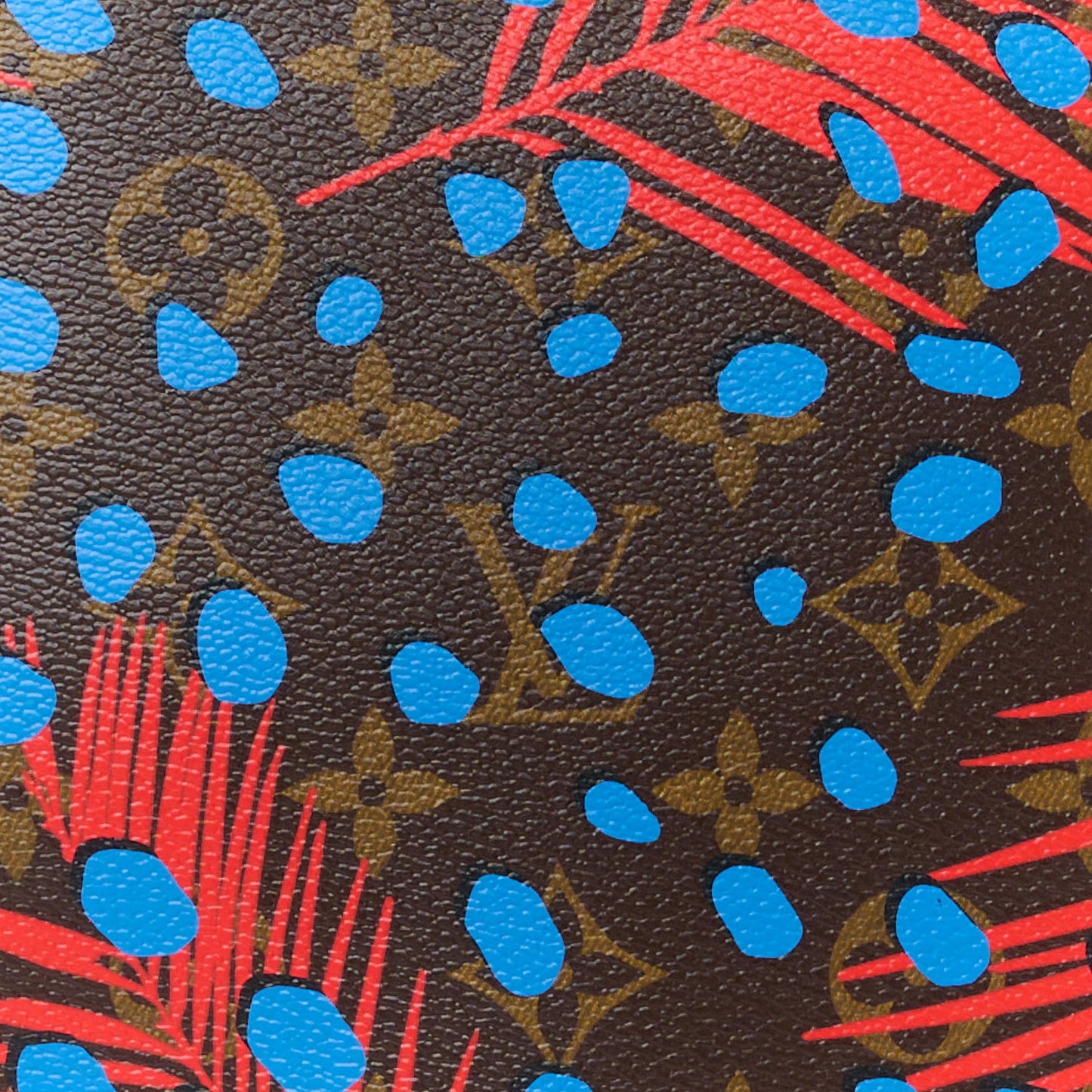 Monogram Jungle Dots Toiletry Pouch 26 Coquelicot Denim