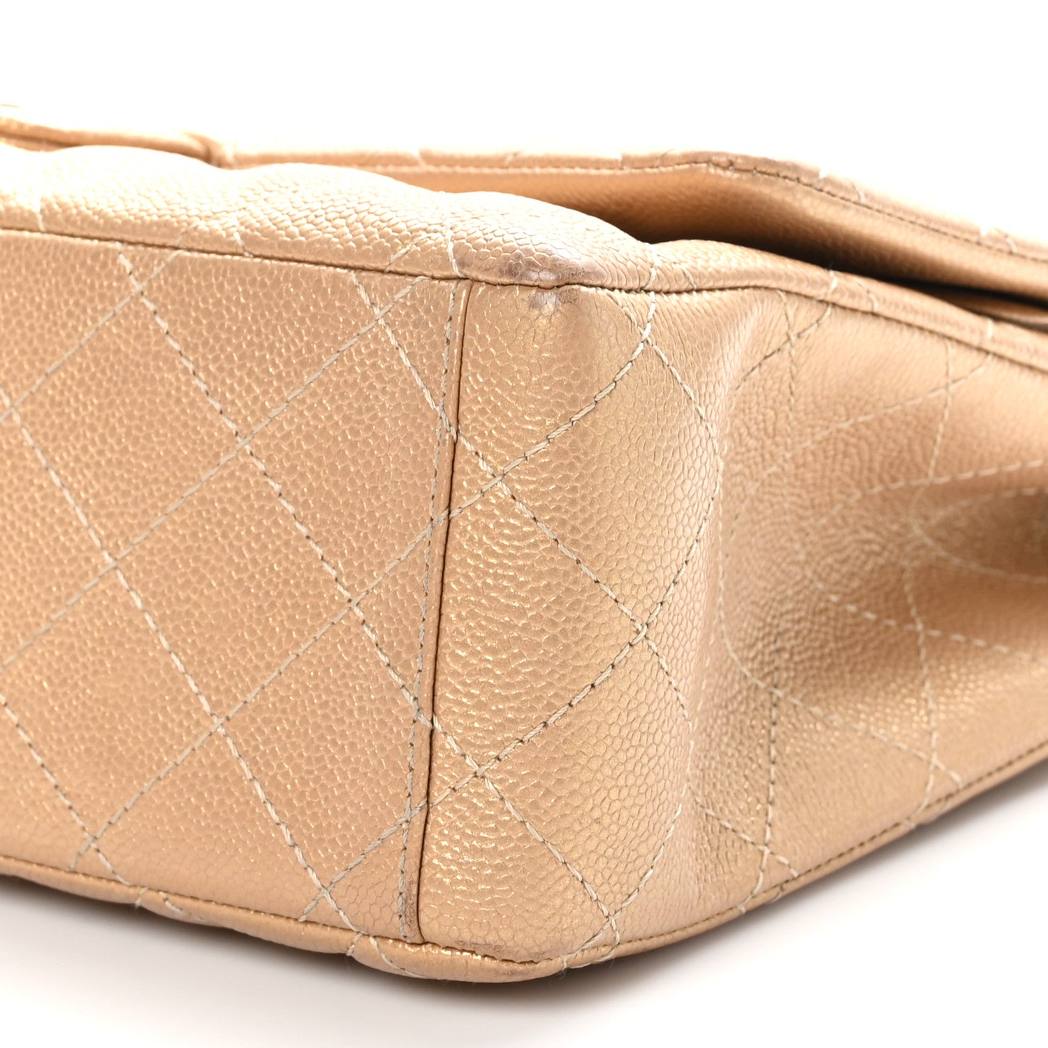 Chanel Metallic Caviar Quilted Maxi Double Flap Copper 10 of 11