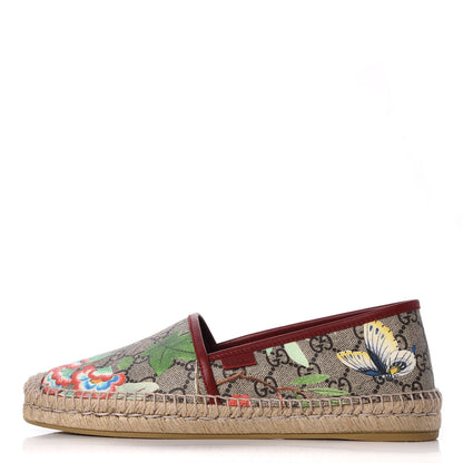 Gucci GG Supreme Monogram Tian Womens Espadrilles 40.5 Beige Multicolor Red 1 of 10