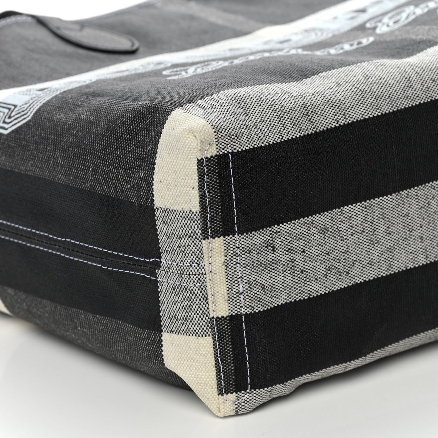 Coated Canvas Mega Check Medium Doodle Tote Black
