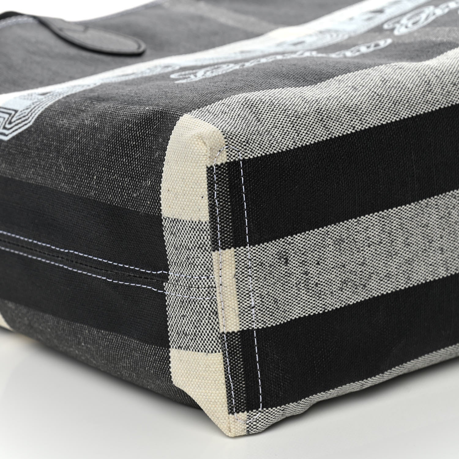 Burberry Coated Canvas Mega Check Medium Doodle Tote Black 8 of 9