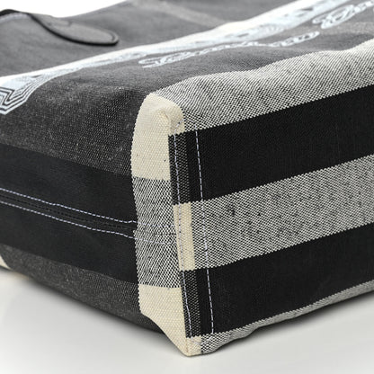 Burberry Coated Canvas Mega Check Medium Doodle Tote Black 8 of 9