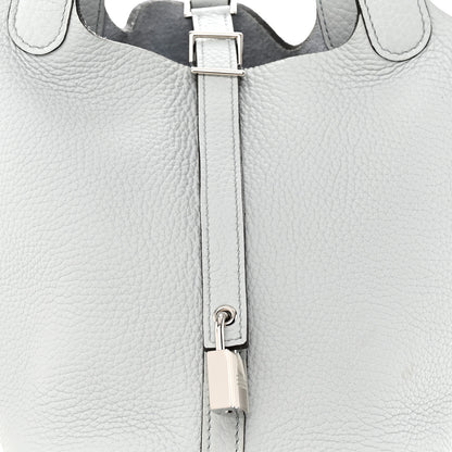 Hermes Taurillon Clemence Picotin Lock 18 PM Bleu Pale 8 of 12