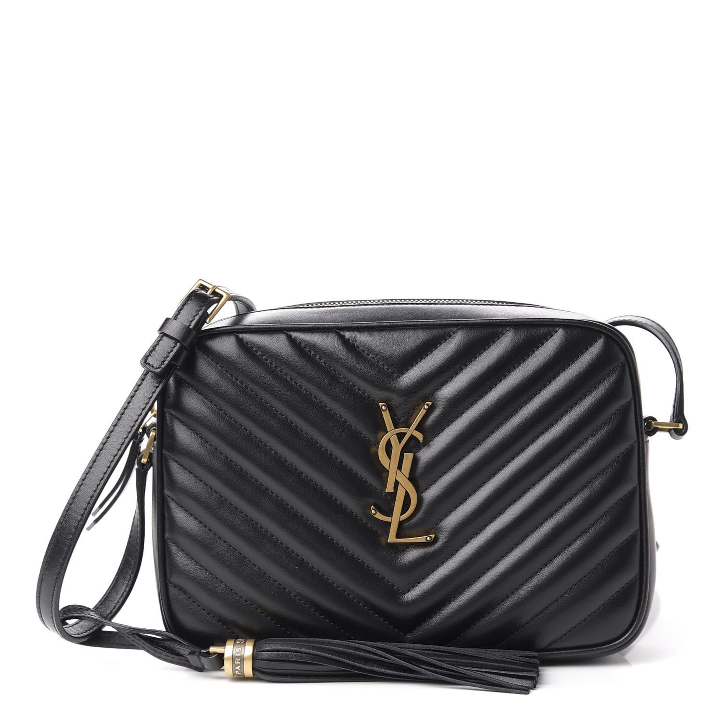 Calfskin Matelasse Monogram Lou Camera Bag Black