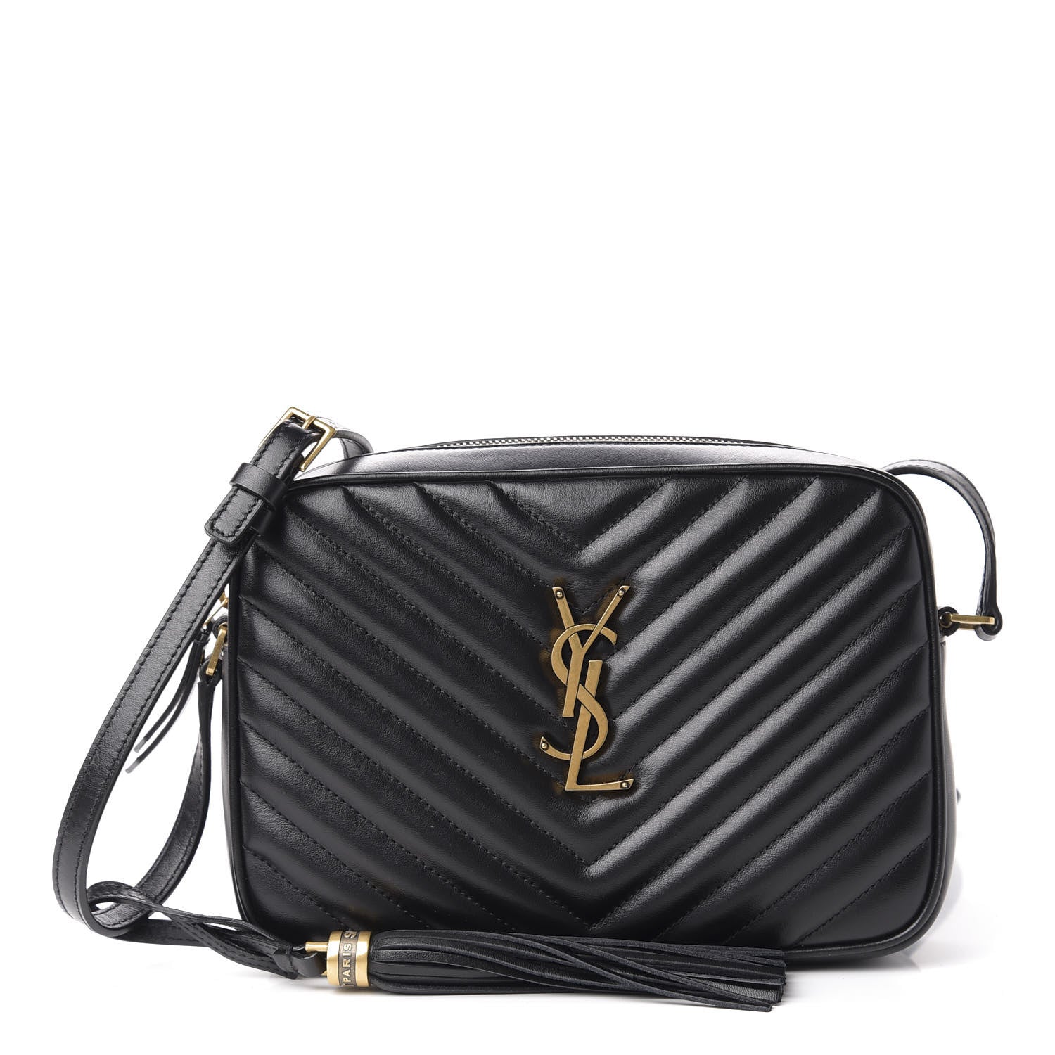 Saint Laurent Calfskin Matelasse Monogram Lou Camera Bag Black 1 of 10