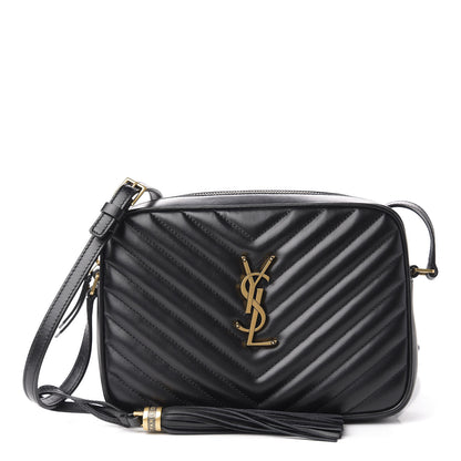 Saint Laurent Calfskin Matelasse Monogram Lou Camera Bag Black 1 of 10