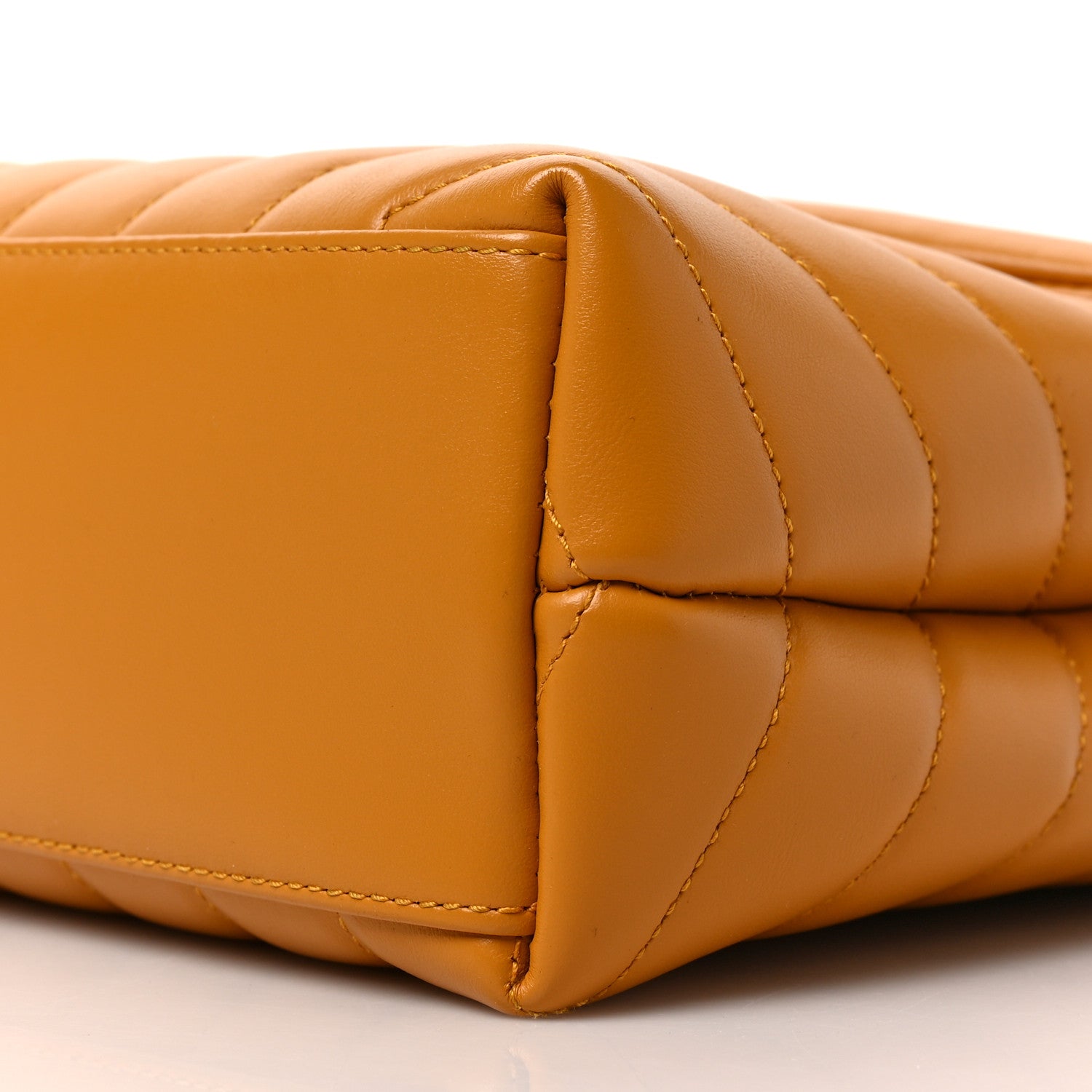Saint Laurent Calfskin Y Quilted Monogram Small Loulou Chain Satchel Cheddar 8 of 8
