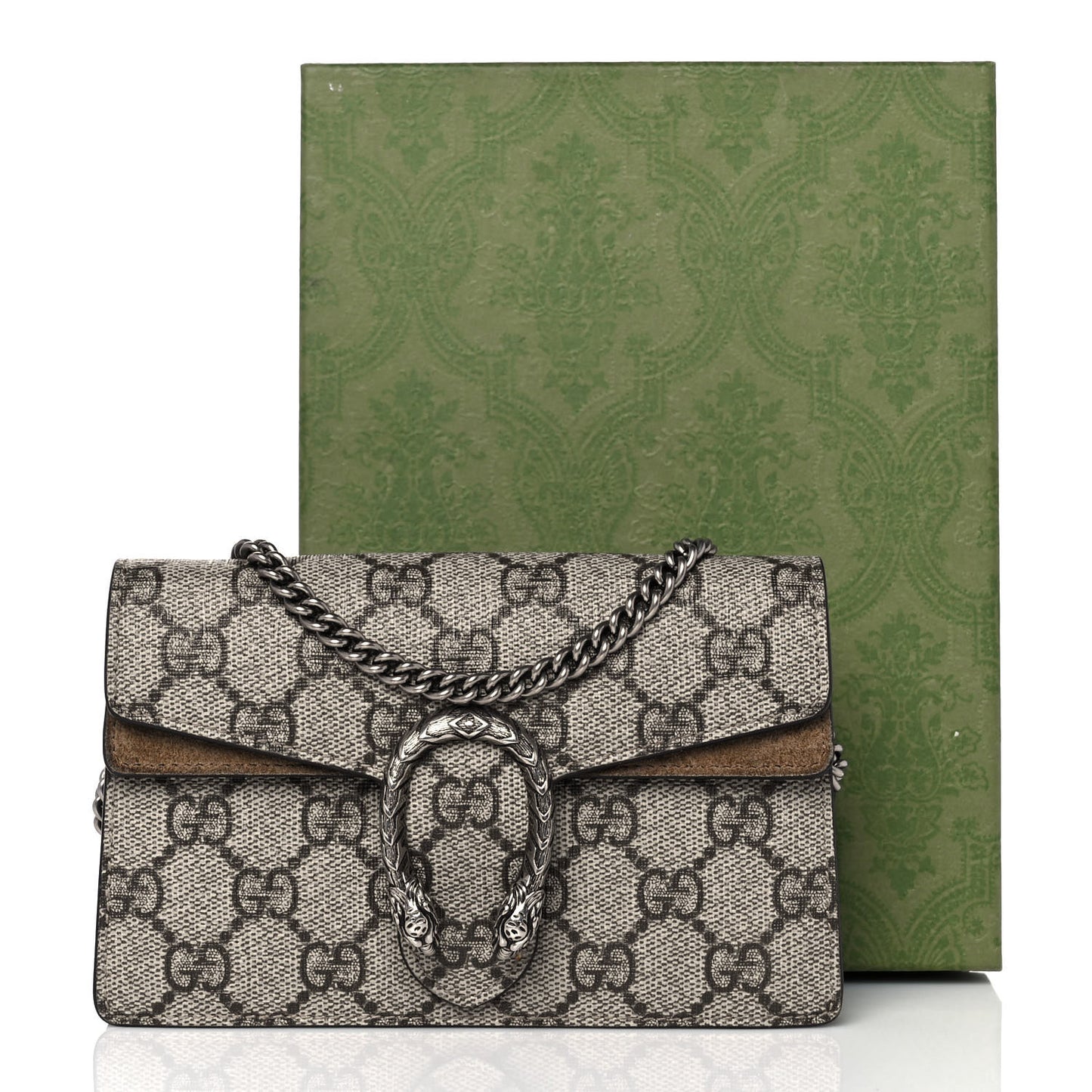 GG Supreme Monogram Super Mini Dionysus Shoulder Bag Taupe
