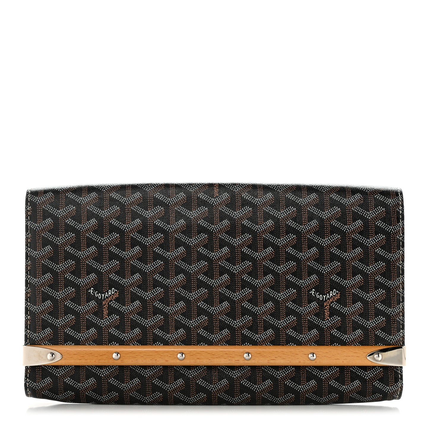 Goyardine Monte Carlo Bois Clutch Black