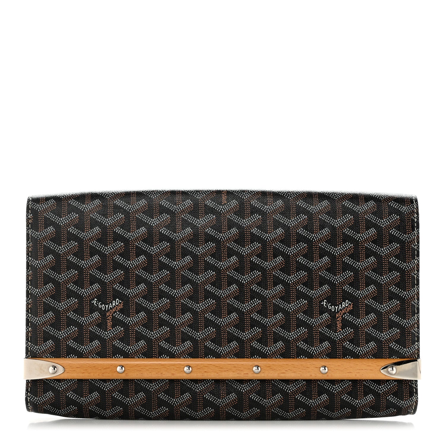 Goyard Goyardine Monte Carlo Bois Clutch Black 1 of 8