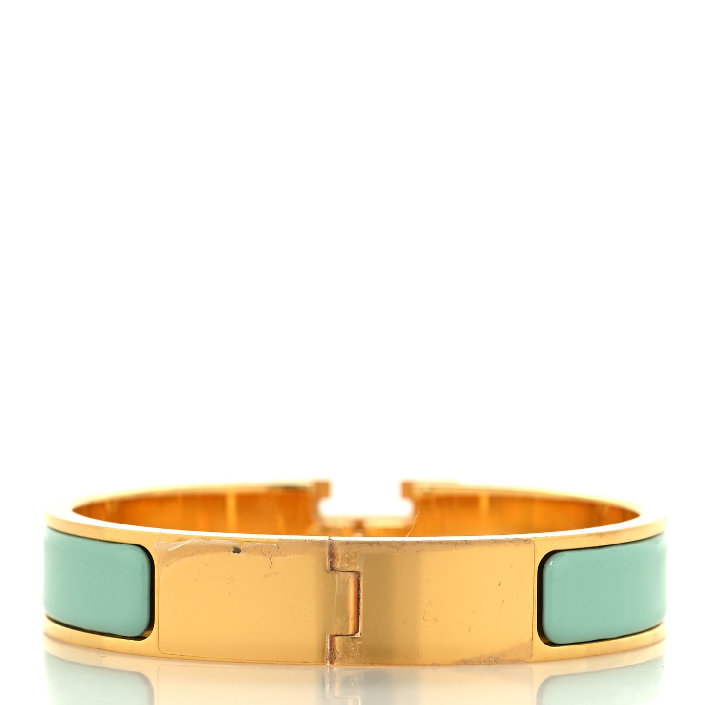 Enamel Narrow Clic Clac H Bracelet PM Aqua