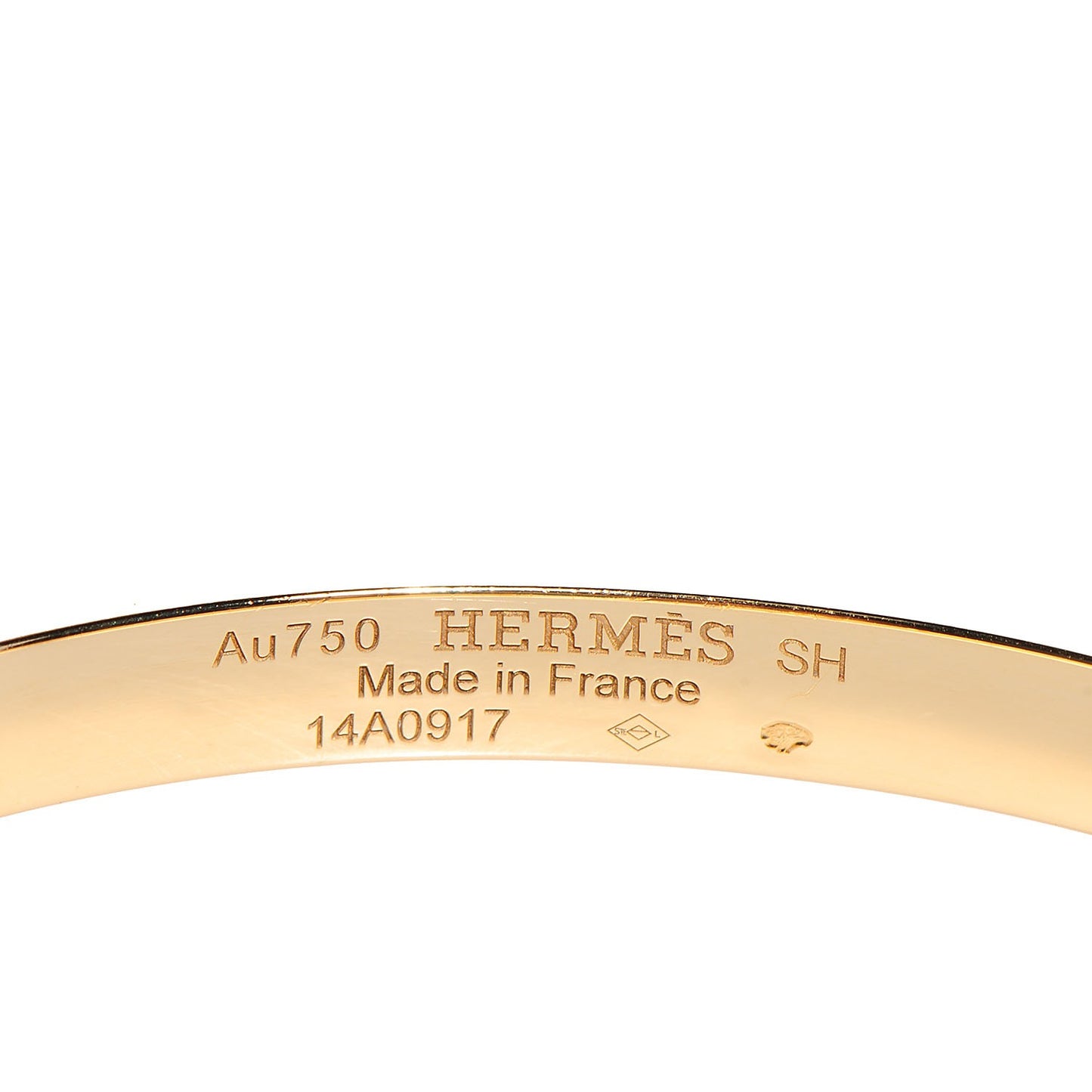 18k Yellow Gold Diamond Kelly PM Bangle Small