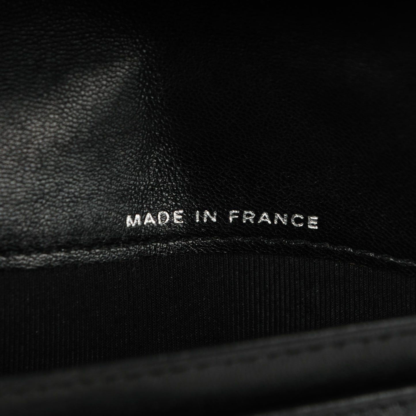 Lambskin Quilted Yen Wallet Black