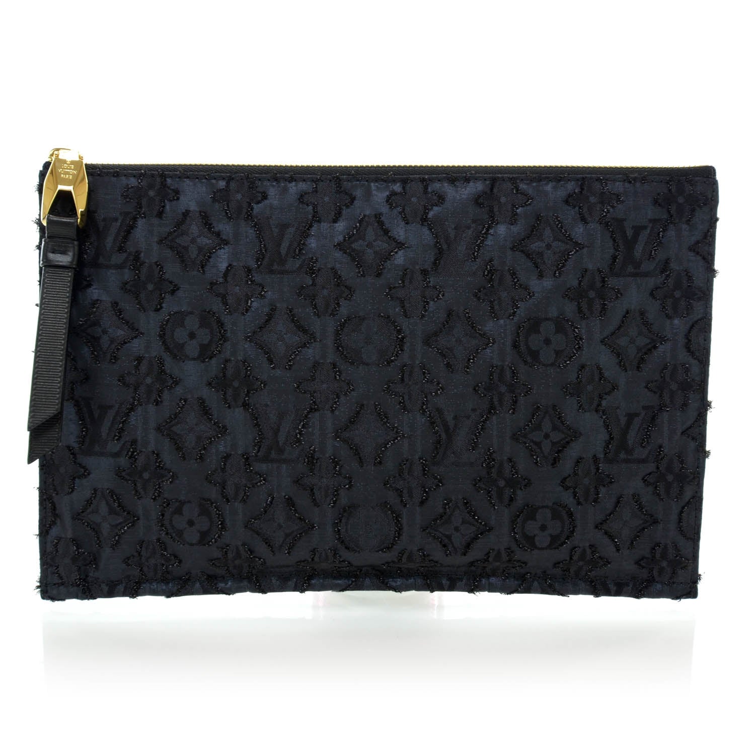 Louis Vuitton Monogram Lurex Flat Zip Pochette Noir 1 of 8