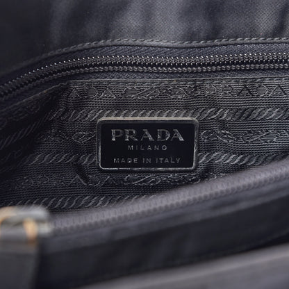 Prada Tessuto Nylon Chain Shoulder Bag Black 8 of 9
