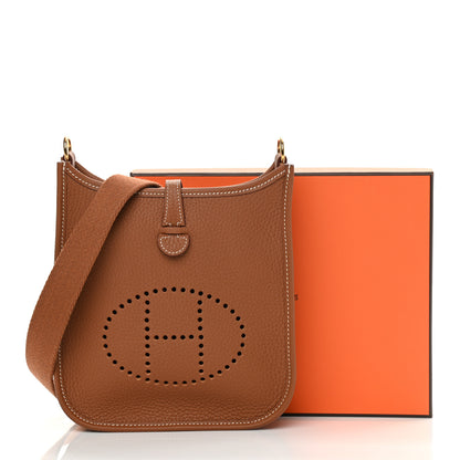 Hermes Taurillon Clemence Evelyne TPM Gold 10 of 10
