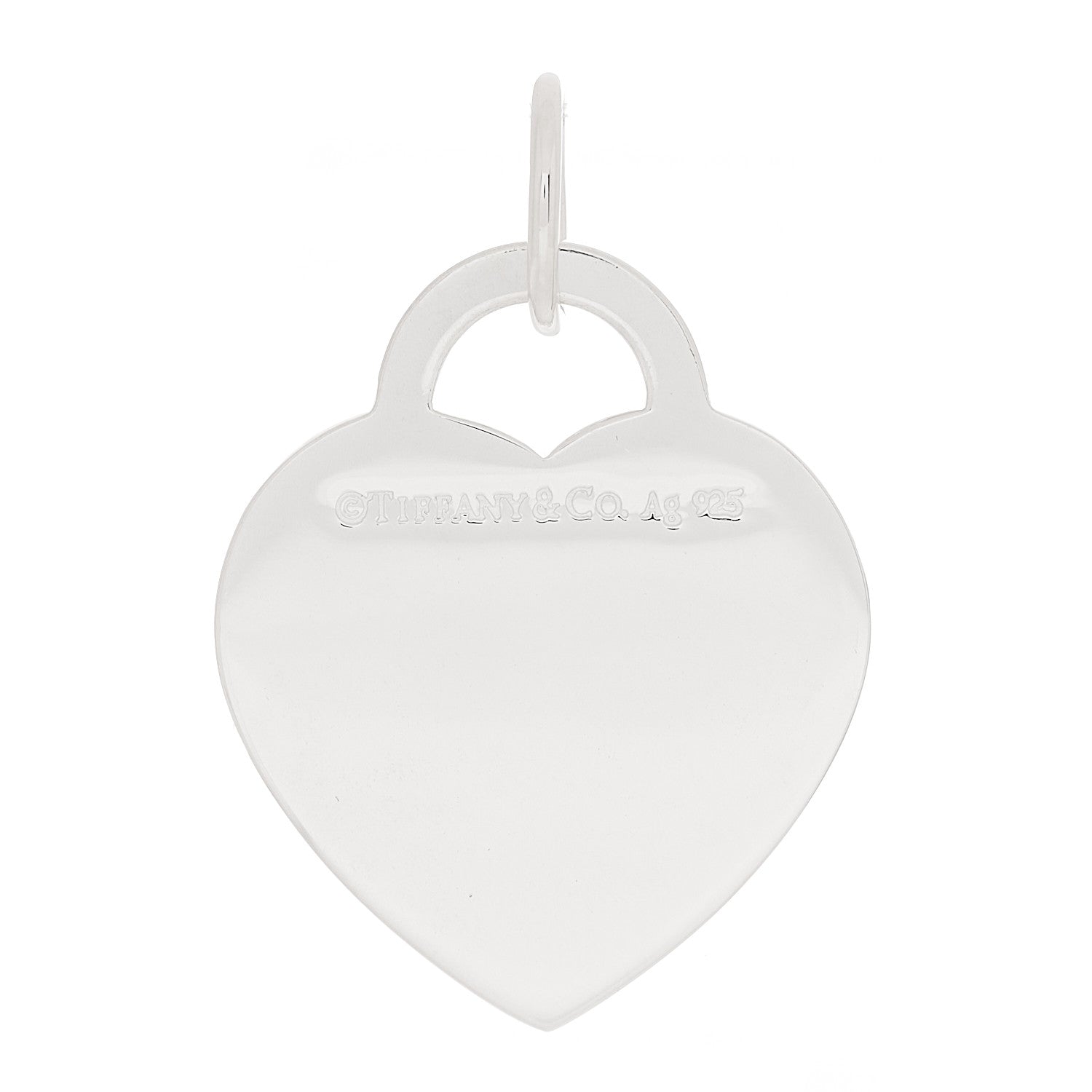 Tiffany Sterling Silver Enamel LOVE YOU Heart Charm Red 3 of 5