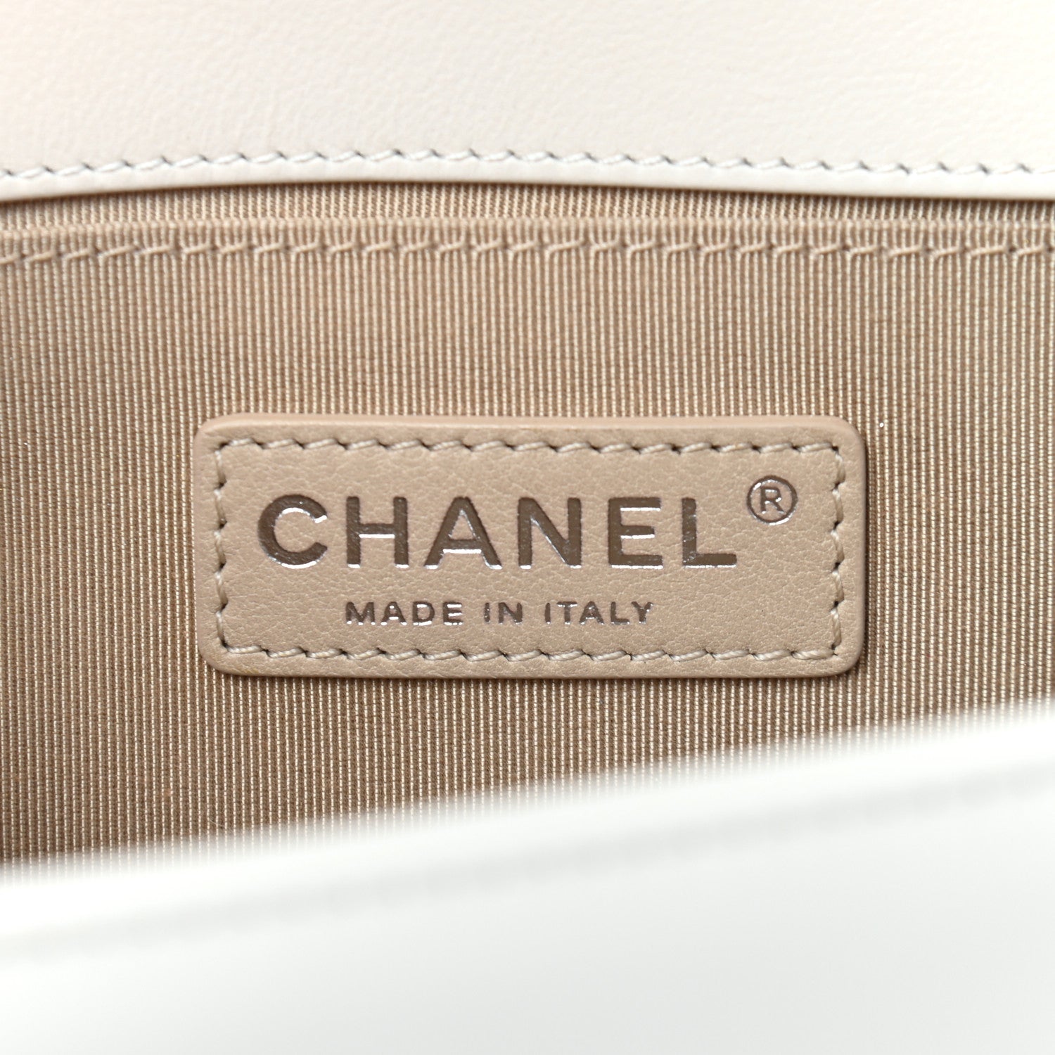Chanel Lambskin Quilted Chevron Medium Boy Flap White 8 of 24