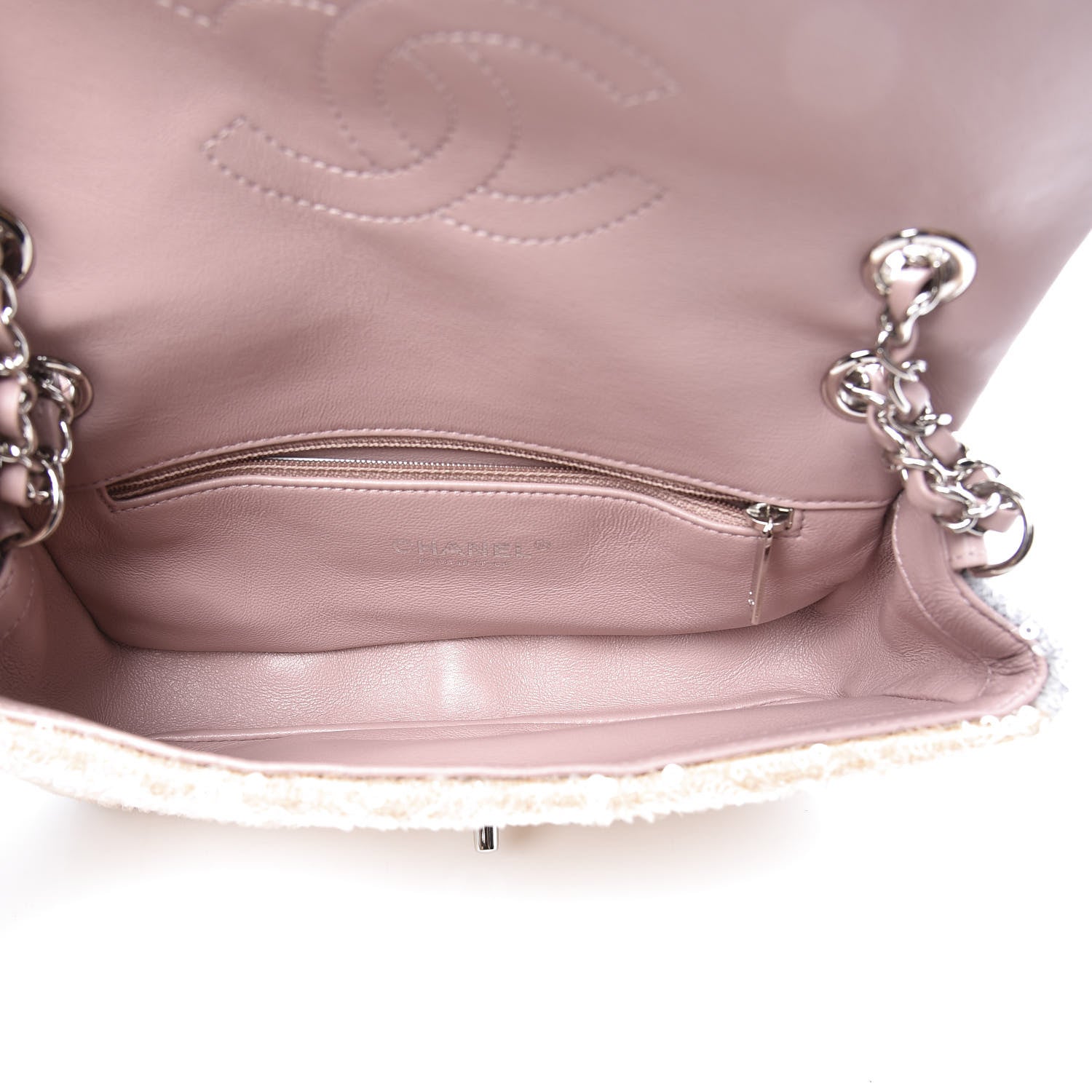 Chanel Sequin Mini Waterfall Flap Pink Blue Yellow 4 of 9