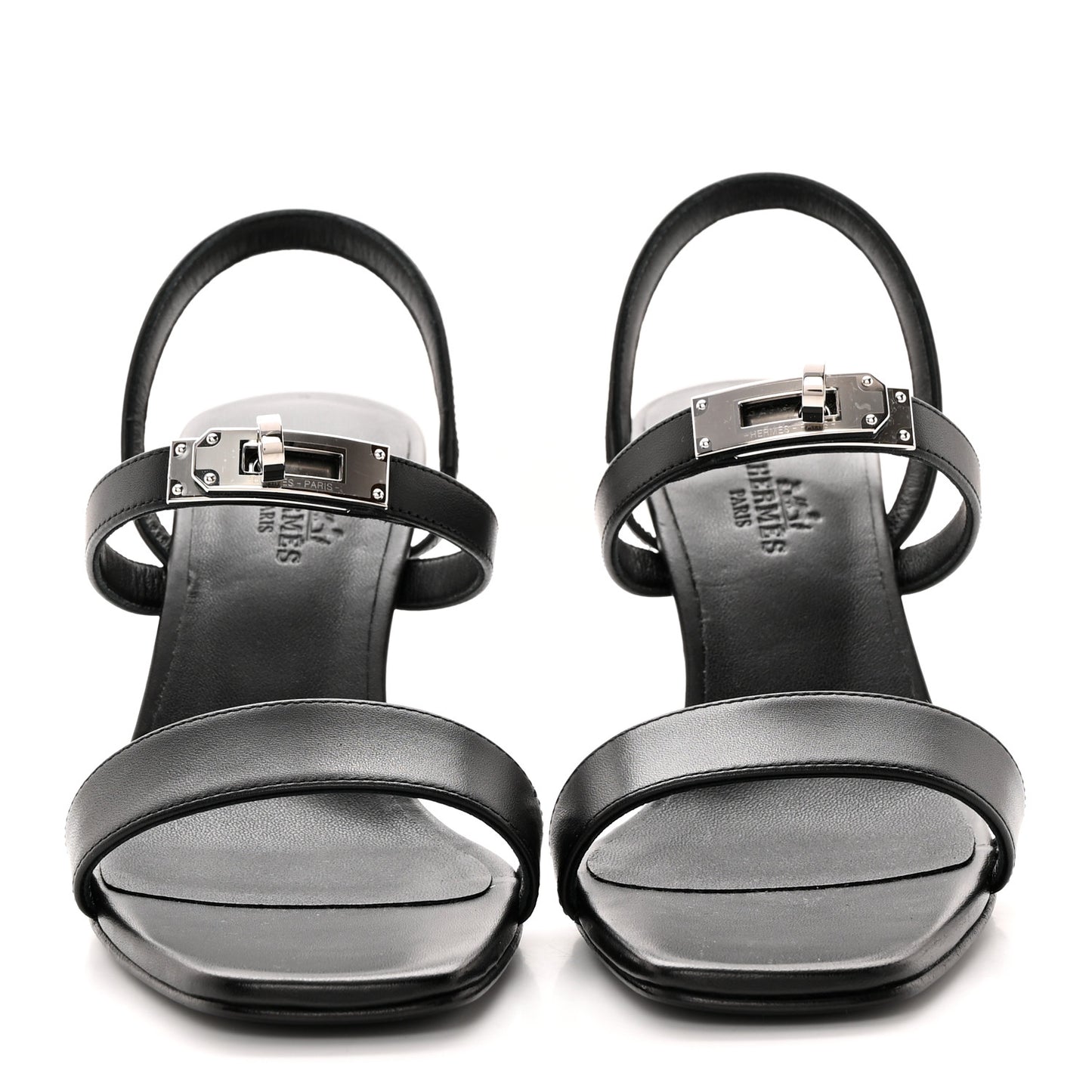 Calfskin Glamour 75 Sandals 36 Black