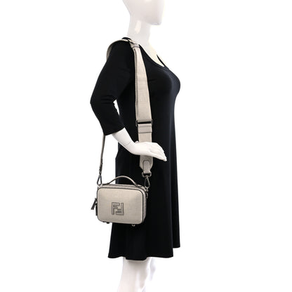 Fendi Kuban Canvas Cuoio Romano Mini Suitcase Bag Grigio Polvere 3 of 9
