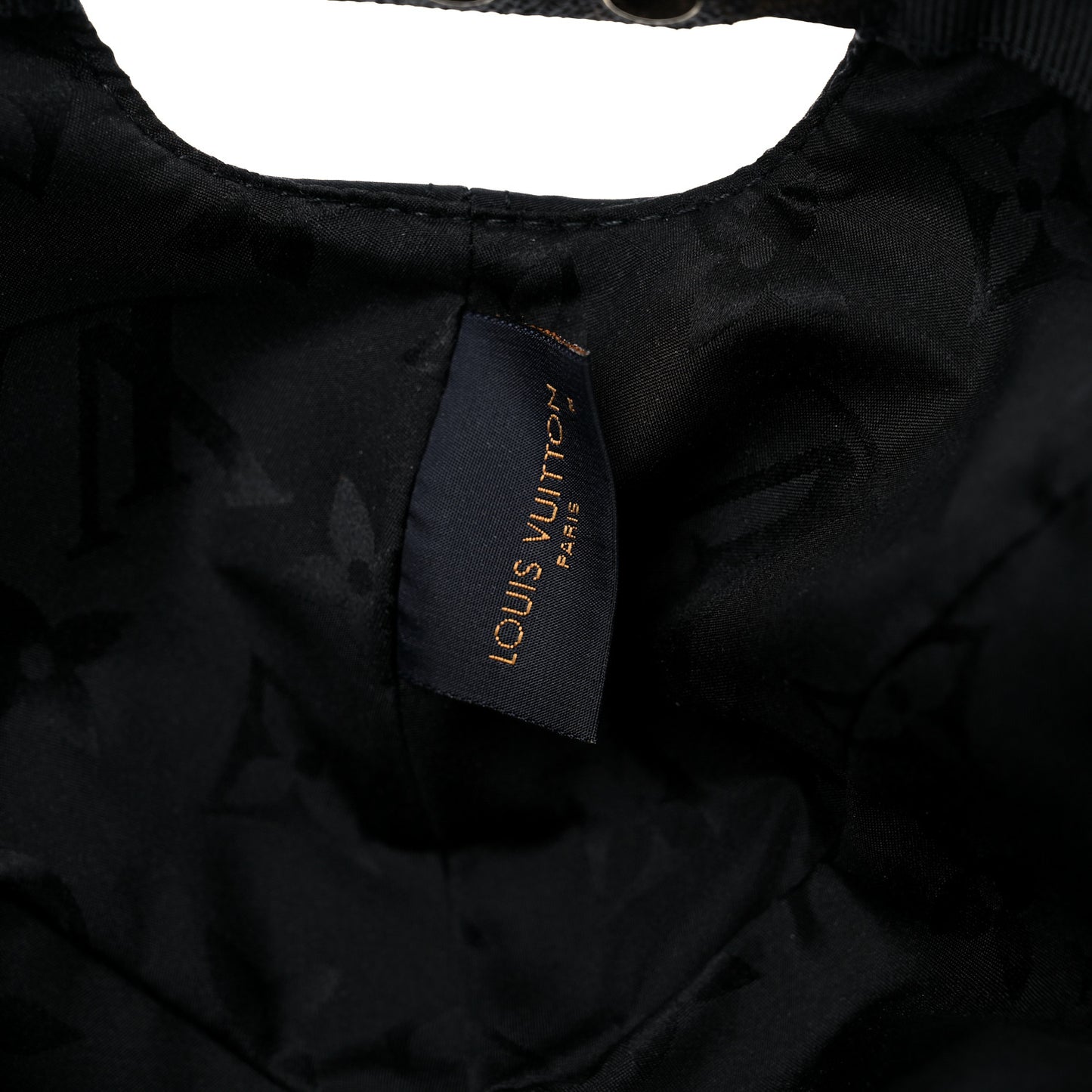 Polyester Silk Monogram LV Get Ready Cap M Black
