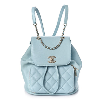Chanel Caviar Quilted Business Affinity Backpack Light Blue 1 of 9